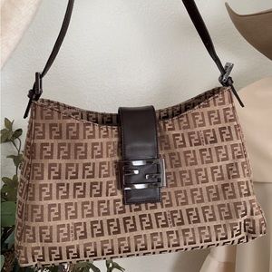 Fendi Zucchino Zucca Hobo Baguette